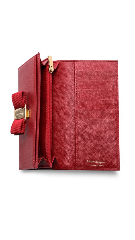 ferragamo cheap wallet red half